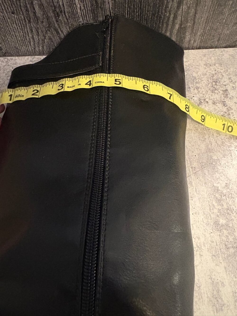 Women's Black Knee-High Buckle Boots - Picture 5 of 8